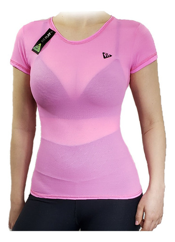 Camiseta Fitness Spandex Malla Fit - Play 