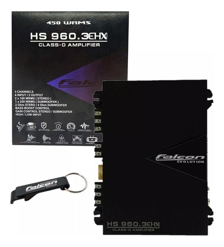 Potencia Hs960.3 Ehx 3 Canais Mono Stereo 450w Rms