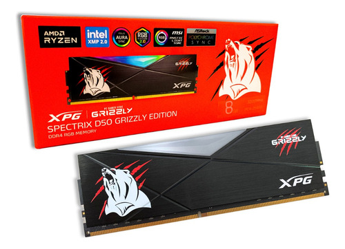 Memoria Ram Xpg Spectrix D50 8gb 3200 Ddr4 Edicion Grizzly