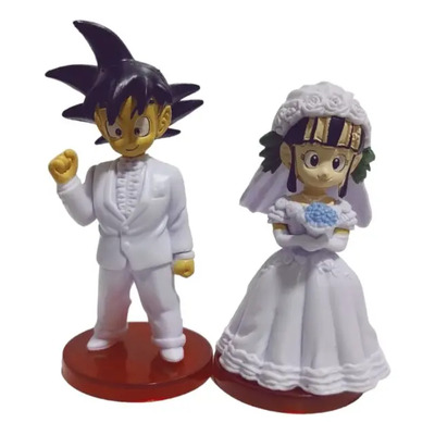 Figuras Pastel Boda Goku Y Milk Dragon Ball Recién Casados | MercadoLibre