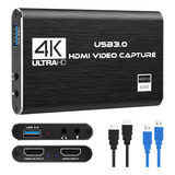 Capturadora De Video Streaming Fhd Hd 1080 Hdmi 4k Usb 3.0