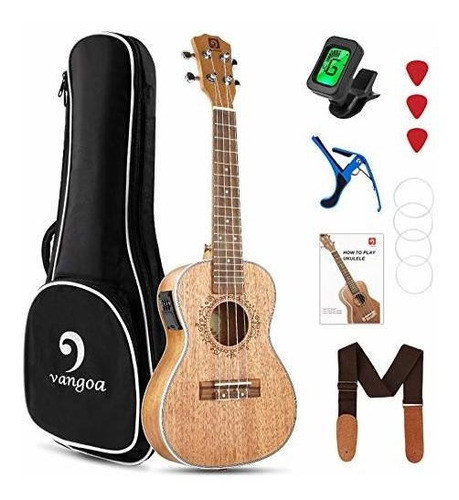 Pack Ukulele Concerto Eléctrico Caoba 23  