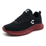 Tenis Deportivo Running Caballero Charly Textil Negro 22-27