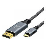 Cabo Usb C Para Displayport 4k 144hz E Thunderbolt 3 8k