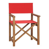 Silla De Director Para Jardin De Madera Maciza De Teca Roja