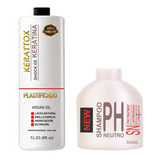 Shock De Keratina Profesional Plastificado 1 Litro + Shampoo