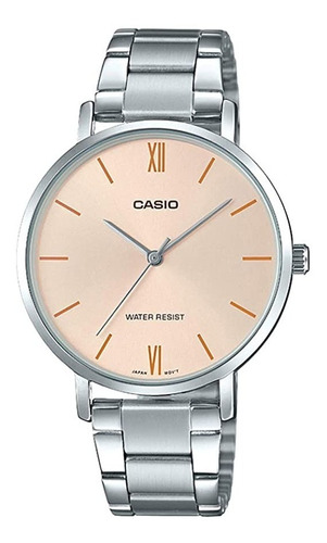  Reloj Casio Ltp-vt01 Mujer Acero Diseño Plano 100% Original