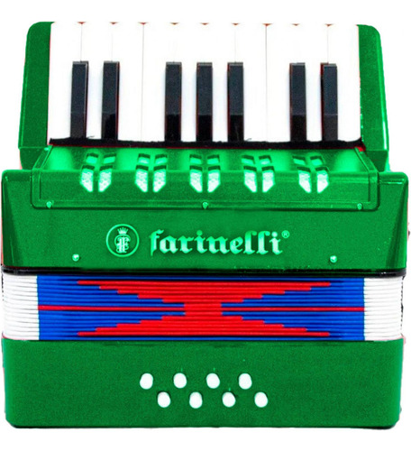 Acordeon Farinelli Acjrfven 8 Bajos 17 Teclas Verde