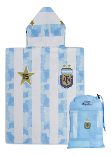 Poncho Infantil Secado Boca/river/afa/ Etc 70x140cm Licencia