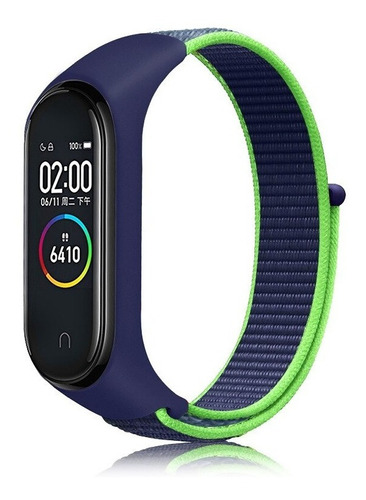 Pulseira De Nylon Para Xiaomi Mi Band 3 / 4 / 5 Velcro