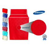 Funda Cubre Lavadora Samsung Wa24a8370gv 24kg Rojo Pvg