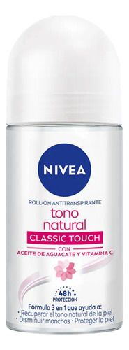 Antitranspirante En Roll On Nivea Classic Touch Aclarado Natural 50ml