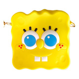 Monedero Bolsa Silicon Mickey Crossbody Con Correa Kawaii Color Rojo Diseño De La Tela Bob Esponja