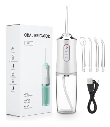 Irrigador Oral Usb De 240 Ml Limpieza De Dientes Portátil.