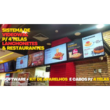 Vídeowall P/ Menu De Lanchonetes Restaurantes - Profissional