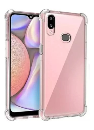 Funda Antishock Transparente Para Samsung A10s + Vidrio