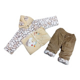 Conjunto 2 Piezas Peludito Beige Invierno Bebé 12-18 Meses