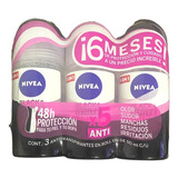 Pack Tres Antitranspirantes Nivea Black & White 50ml Cu