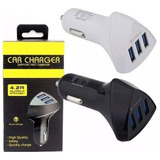 Cargador Rápido Auto Teléfonos Triple Usb De 4.2a De 12-24v