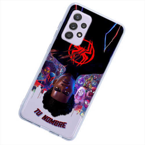 Funda Para Galaxy Spiderman Miles Personalizado Tu Nombre