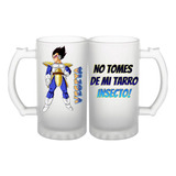 Tarro Anime Dragon Ball Z  Cervecero Vegeta Satinado 16oz