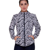 Jaqueta Feminina Corta Vento Capuz Zebra  P, M E G Authen