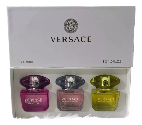 Set De Perfumes Versace Crystal 3 Piezas De 30ml