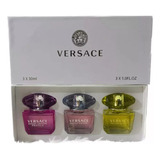 Set De Perfumes Versace Crystal 3 Piezas De 30ml