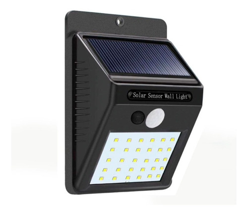 Lámpara Solar Con 30 Leds Impermeabley Sensor De Movimiento