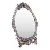 Espelho De Maquiagem Vintage, Mesa Retrô, Estampado Floral,
