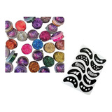 Kit Carnaval Vereno! 30 Geles Con Glitter + 1 Stencil Makeup