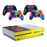 Skin Adesivo Protetor X Box One S E Controles Cyberpunk B5