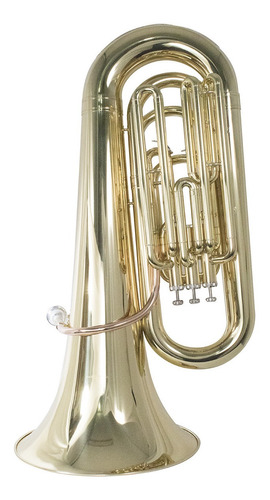 Tuba De Marcha Laqueado Dorado Con Estuche Wesner Stu1000-g