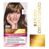 Kit Tintura L'oréal Paris  Excellence Kit Tintura L'oréal Paris Excellence Creme Tono 6.1 Rubio Oscuro Cenizo Para Cabello