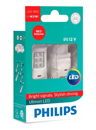 Lâmpadas De Parada De Freio De Carro Philips Led Pro3000 T20