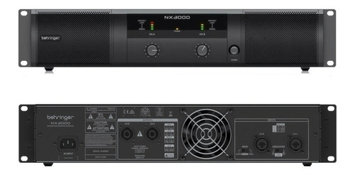 Behringer Nx3000 Amplificador Poder 3000 W Crossover Interno Color Negro