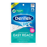 Fio Dental Dentek Floss Picks Complete Clean Easy Reach 75un