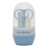 Kit Manicure Infantil Cuidados Com O Bebê Egg Azul - Kababy