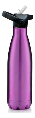 Botella Termica Acero 750 Ml Deportiva Bicapa Premium Color Lila Tornasol