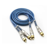 Cabo Rca Prime Plug Metal 1m 5mm Transparente Azul Svart