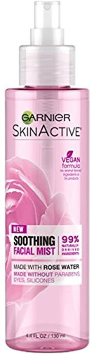 Garnier Skinactive Spray Facial Con Agua De Rosa, 4.4 Fl Oz