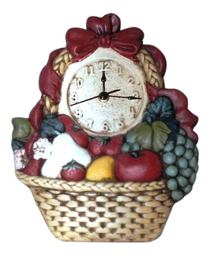 Reloj Decorativo De Pared  Canasta Frutas O  Flores