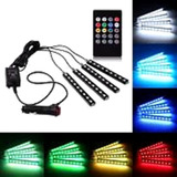 Barras De Luces Led Para Auto X 4 Tiras C/control Funciones 