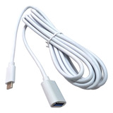 Cabo Extensor Usb A Para Tipo-c 3.1 C/ 3 Mts Br.