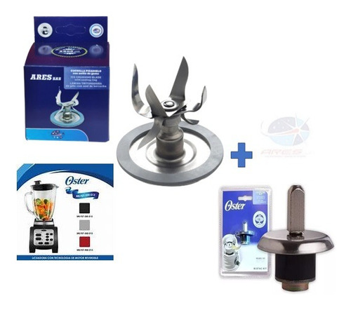 Kit Cuchilla Para Oster Reversible 6 Aspas + Acople