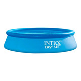 Piscina Intex Inflable Easy Set 244x61 Cm Con Filtro 28108 Color Azul