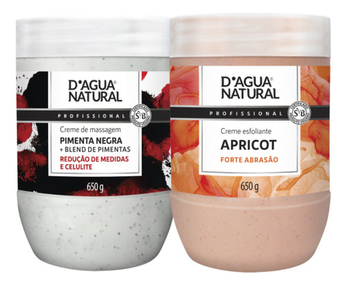 Kit Pimenta Negra + Esfoliante Apricot 650g Dagua Natural