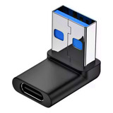 Adaptador Tipo C Hembra A Usb 3.0 Carga Rápida Y Datos  Negro