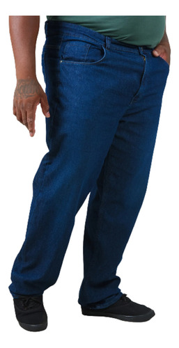 Calça Jeans C/ Lycra Masculina Nº 50 Ao 66 Plus Size