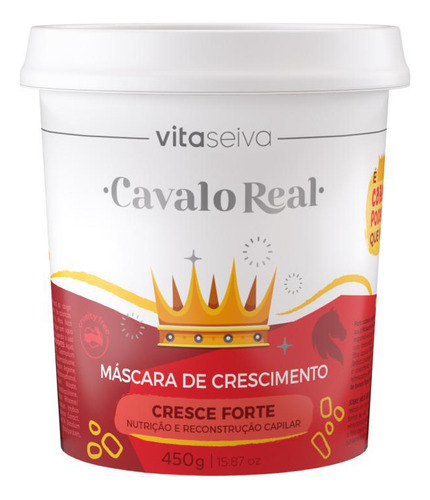 Mascara De Crescimento 450g Cavalo Real Vita Seiva